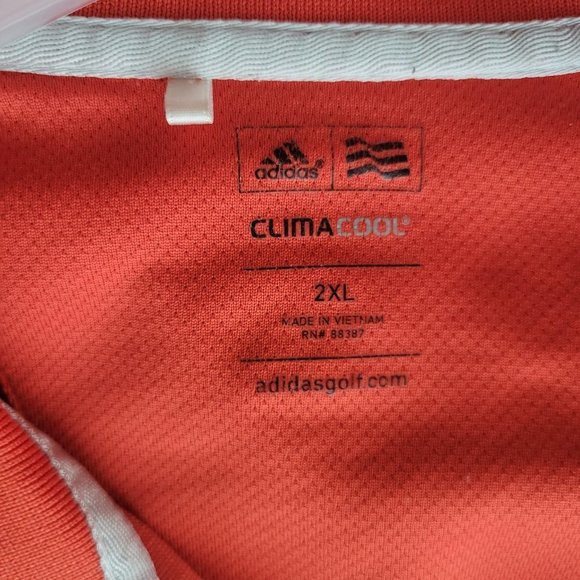 Adidas Golf Men's Clima Polo Golf Shirt  Orange  Size 2XL - Picture 2 of 4